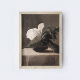Magnolia Painting Framed | Vintage Flower Wall Art A161